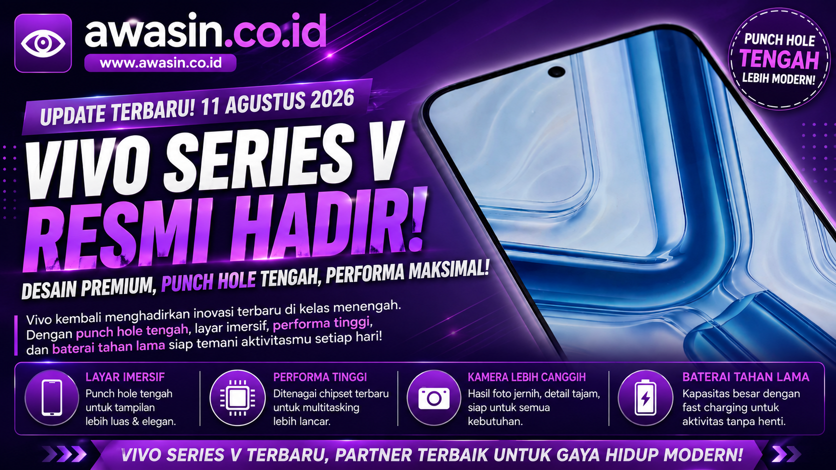 Harga HP Vivo Agustus 2026 Terbaru, Mulai Rp1 Jutaan hingga Flagship Rp29 Jutaan
