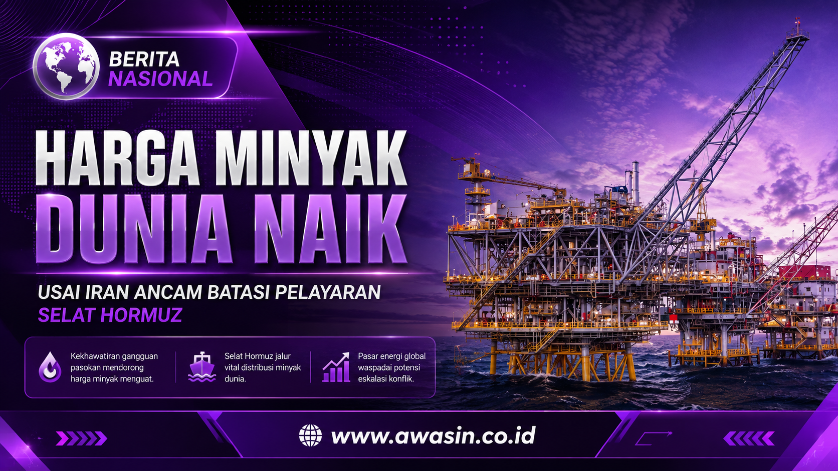 Harga Minyak Dunia Melonjak, Ancaman Iran di Selat Hormuz Picu Kekhawatiran Pasar Global