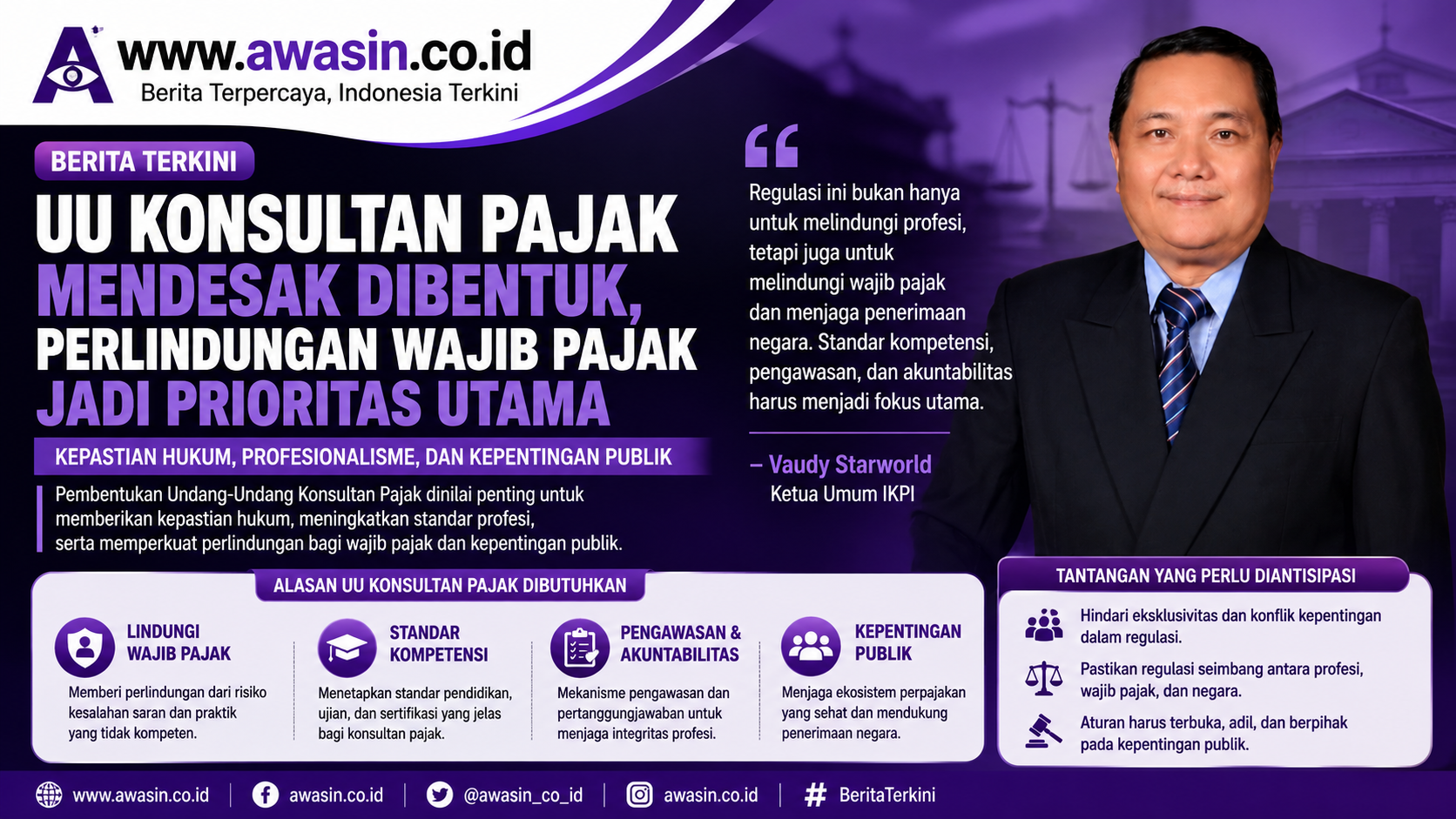 UU Konsultan Pajak Dinilai Mendesak, Perlindungan Wajib Pajak Jadi Prioritas