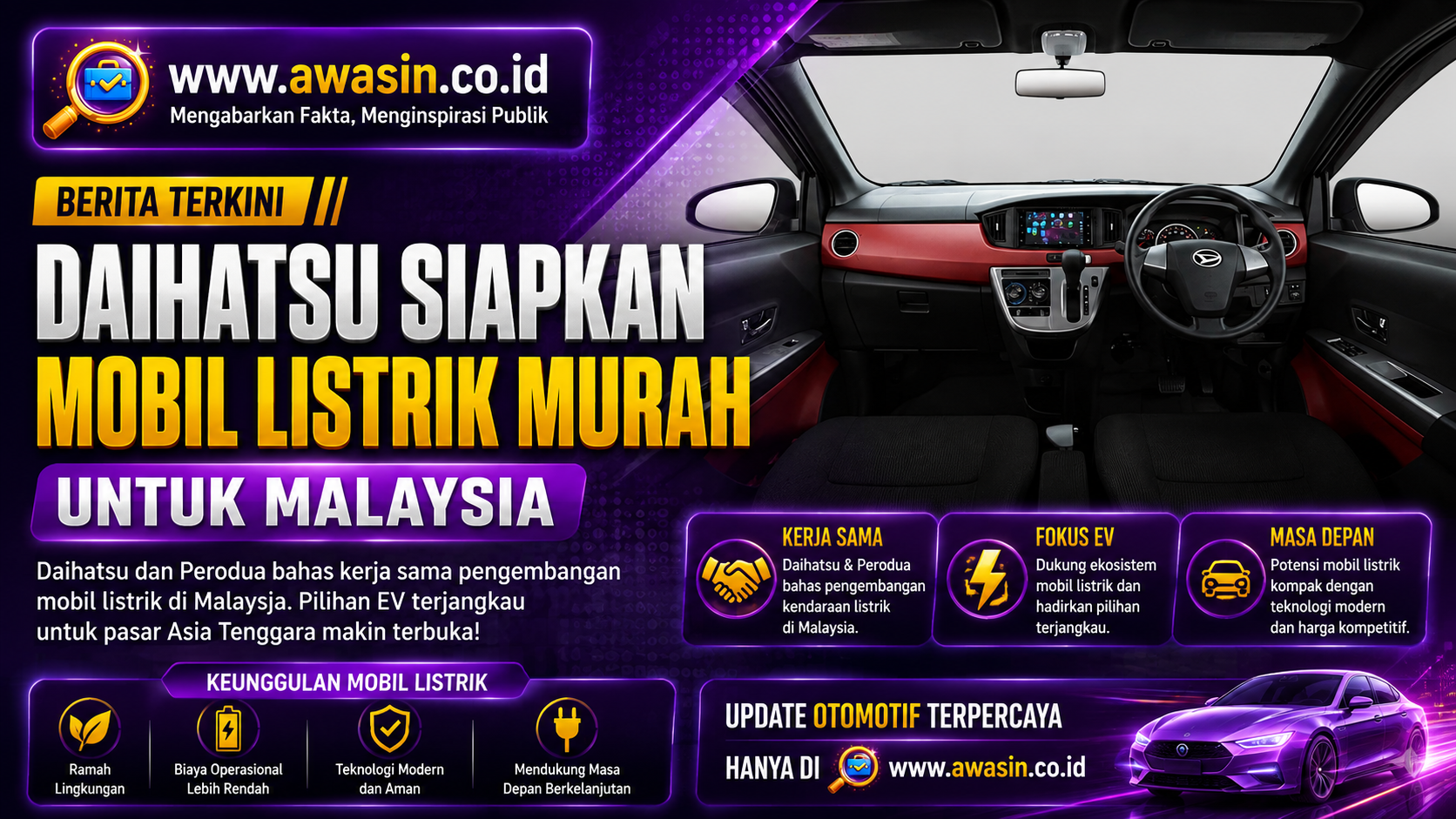 Daihatsu dan Perodua Bahas Mobil Listrik di Malaysia, Peluang EV Terjangkau Makin Terbuka