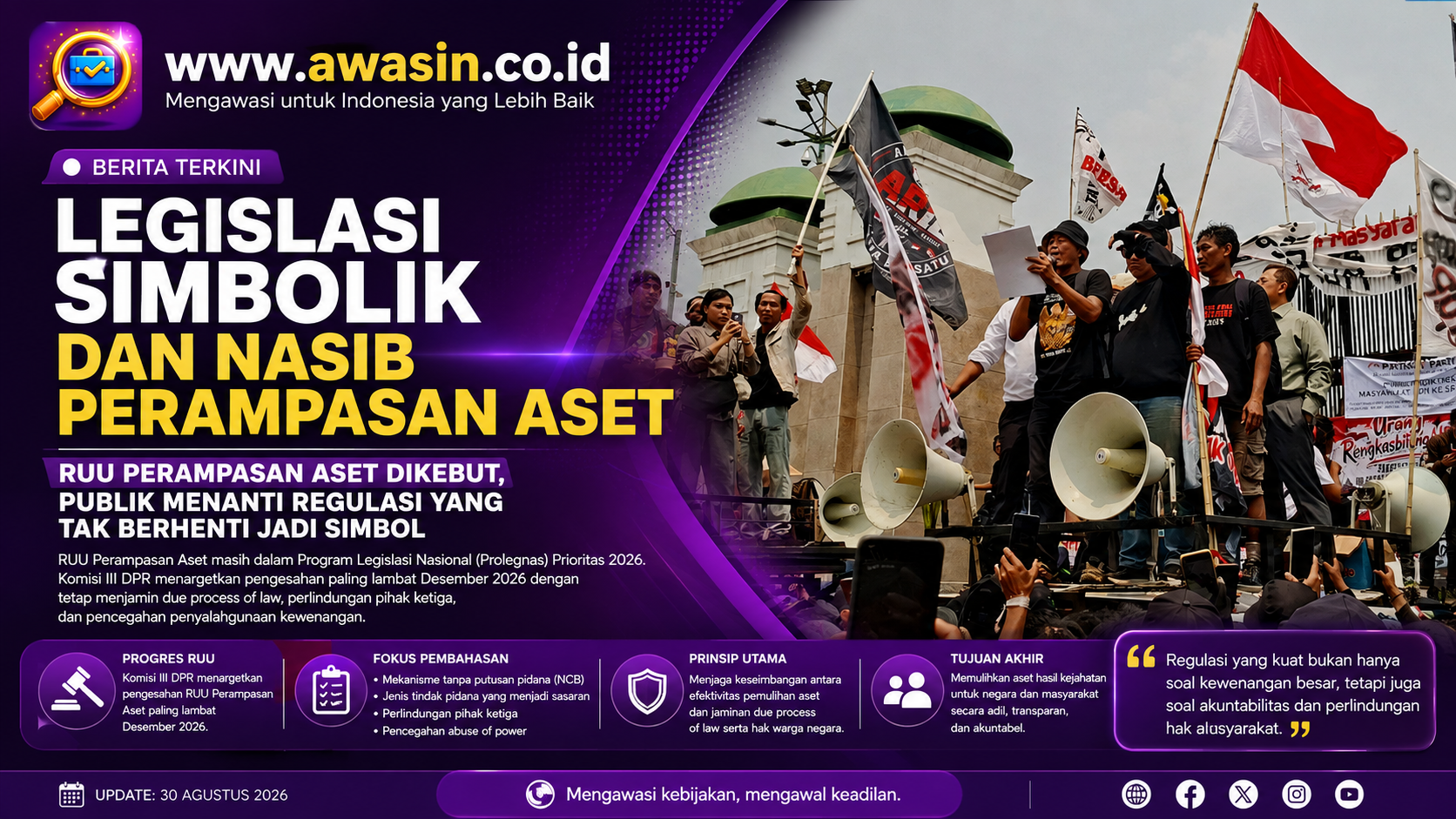RUU Perampasan Aset Dikebut, Publik Menanti Regulasi yang Tak Berhenti Jadi Simbol