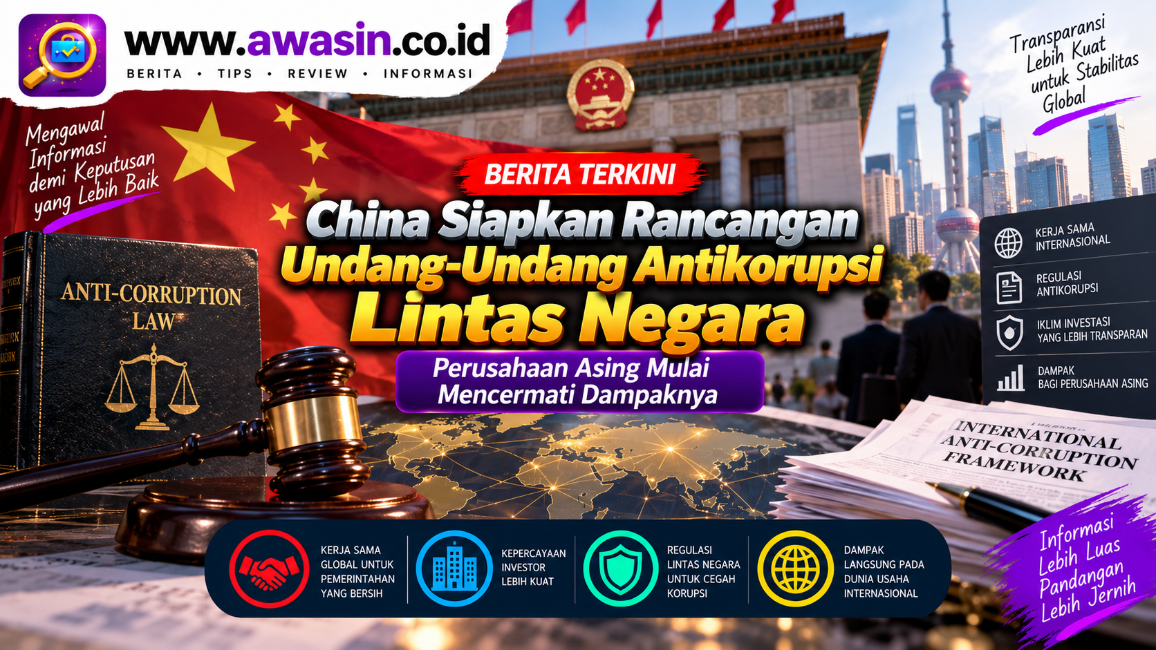 China Siapkan Rancangan Undang-Undang Antikorupsi Lintas Negara