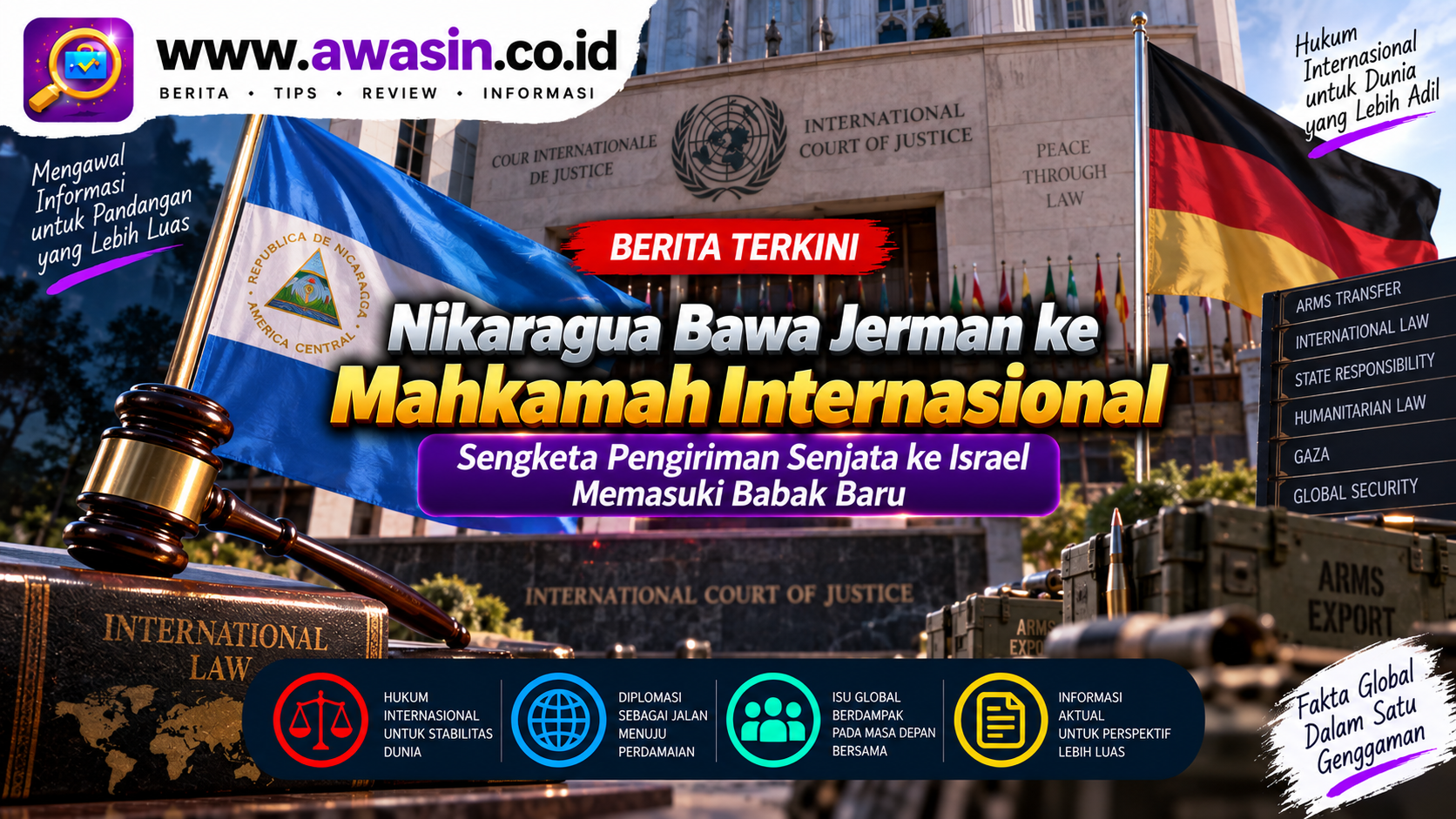 Nikaragua Bawa Jerman ke Mahkamah Internasional, Sengketa Pengiriman Senjata ke Israel Memasuki Babak Baru