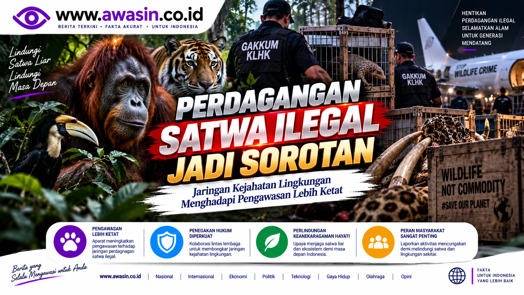Perdagangan Satwa Ilegal Jadi Sorotan, Jaringan Kejahatan Lingkungan Menghadapi Pengawasan Lebih Ketat